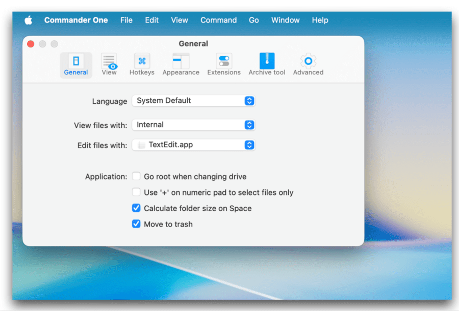 commander one sftp client customizations