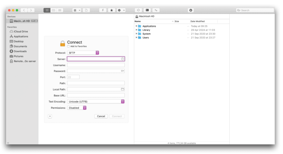 how to sync your mac to your sftp server