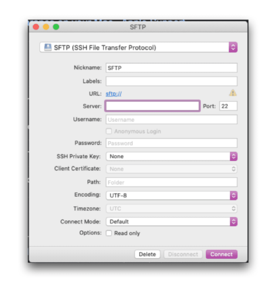 mount sftp storage with mountain duck