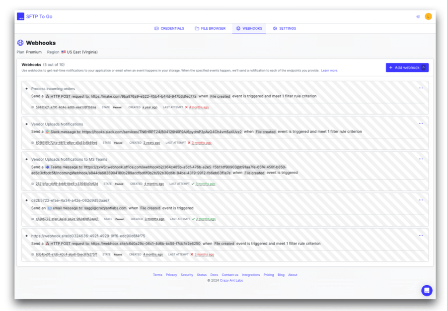 integrating sftp with workday