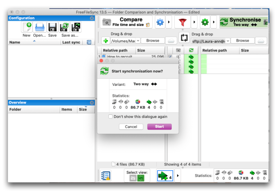 connect local mac to sftp to go