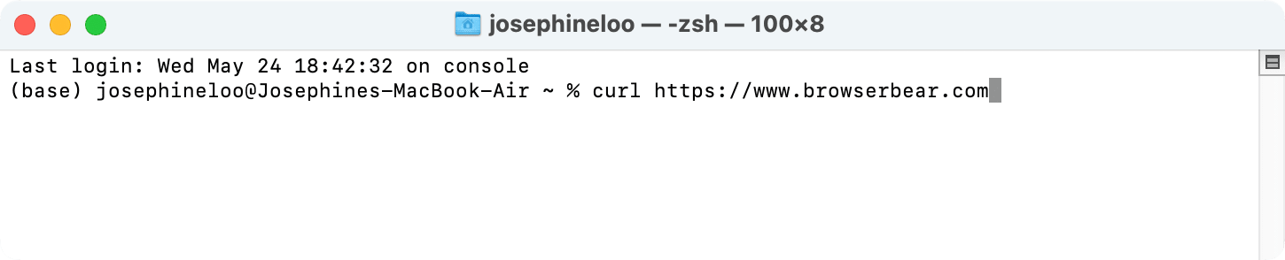 cURL in the terminal