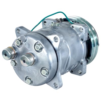 COMPRESSOR, SANDEN, SD5H14 S6632, 24V, 2A, HOZ ORING, TUBE-O, 132MM,