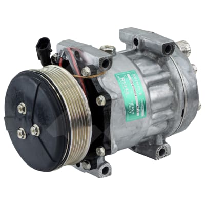 COMPRESSOR, SANDEN, SD7H15, 12V, 6PV, 112MM, REAR O-RING, DIRECT MOUNT, NEW HOLLAND TRACTORS, TIER 4