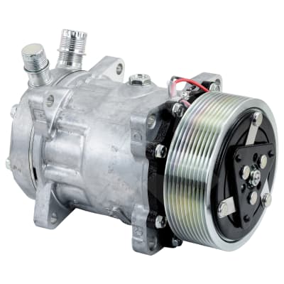 COMPRESSOR, SANDEN, SD7L15 A957, 12V, 10PV, 125MM, VERT O-RING, EAR MOUNT, R404A