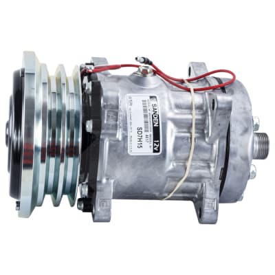 COMPRESSOR, CASE, NEW HOLLAND, SANDEN SD7H15 U4617,12V 2A, 132MM,WITH DUST COVER, REAR TUBE O