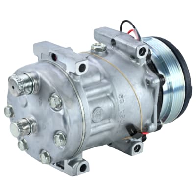 COMPRESSOR, CASE FARMALL, JX, JXU, QUANTUM, NEW HOLLAND T4050F, SANDEN, SD7H15, 12V, 4PV, REAR O-RIN