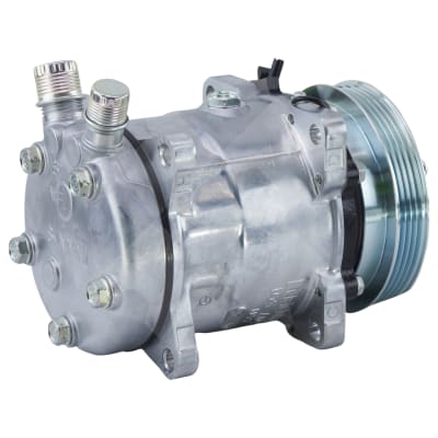 COMPRESSOR, CASE SKIDSTEER 420-465, 420CT-450CT SERIES-3, SANDEN, SD5H11 S6361, 12V 4PV 119MM, EAR M