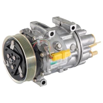 COMPRESSOR, FIAT DUCATO, SCUDO, SANDEN, 12V, 6PV, REAR PAD, DIRECT MOUNT