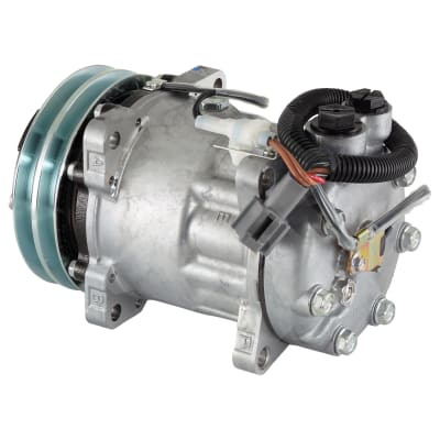 COMPRESSOR, FORD STERLING TRUCK, SANDEN, 12V, 2A, 132MM, WJ HEAD, PULLEY, 4603