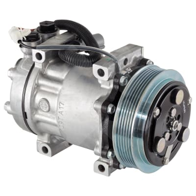 COMPRESSOR, FORD STERLING TRUCK, SANDEN, 12V, 6V, 125MM, WJ HEAD, PULLEY, SK114810