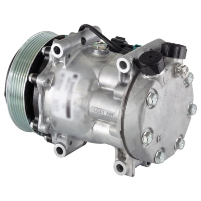 COMPRESSOR, FREIGHTLINER, SANDEN, SD7H15, 12V, 6PV, VERT TUBE-O, DIRECT MOUNT