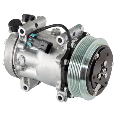 COMPRESSOR, FREIGHTLINER, SANDEN, SD7H15, 12V, 6PV, VERT TUBE-O, DIRECT MOUNT