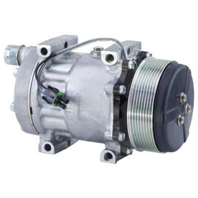 COMPRESSOR, CASE WINDROWER, SANDEN, SD7H15, 12V, 8PV, 119MM, REAR O-RING, DIRECT MOUNT, R134A