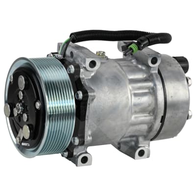 COMPRESSOR, DENNIS EAGLE, SANDEN, SD7H15, 24V, 10PV, 125MM, REAR O-RING, DIRECT MOUNT