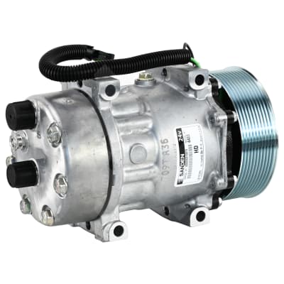 COMPRESSOR, DENNIS EAGLE, SANDEN, SD7H15, 24V, 10PV, 125MM, REAR O-RING, DIRECT MOUNT