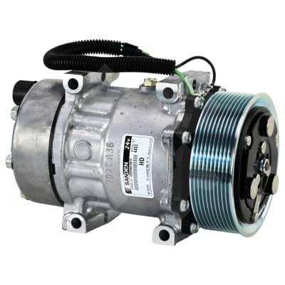 COMPRESSOR, DENNIS EAGLE, SANDEN, SD7H15, 24V, 10PV, 125MM, REAR O-RING, DIRECT MOUNT