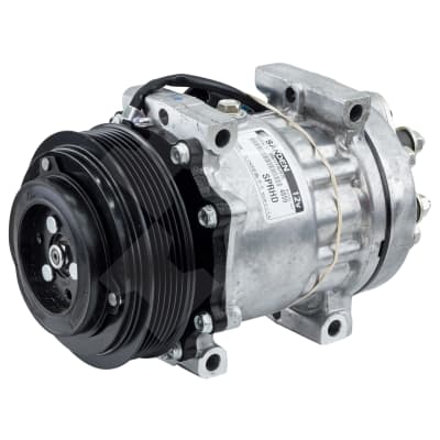 COMPRESSOR. KENWORTH T880, SANDEN, SD7H15SHD, 12V, 6PV, 125MM, REAR PAD, DIRECT MOUNT, WX HEAD