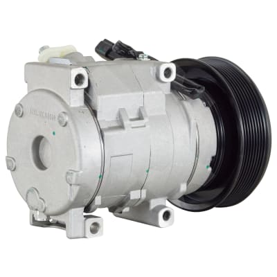 COMPRESSOR, KOMATSU, PC650-11, PC750-11, PC1250-11, (REPL DENSO), 10S17C, 24V, 8PV, PAD, DIRECT MOUN