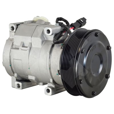 COMPRESSOR, KOMATSU, PC650-11, PC750-11, PC1250-11, (REPL DENSO), 10S17C, 24V, 8PV, PAD, DIRECT MOUN