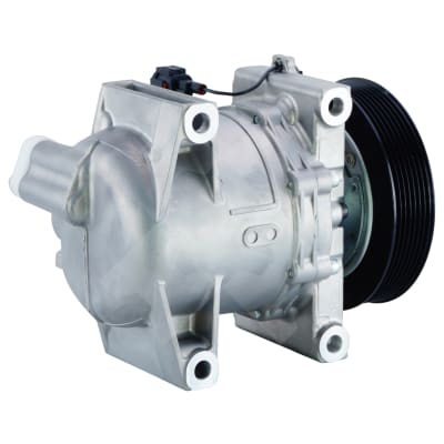 COMPRESSOR, NISSAN NAVARA D40 4 CYL 2.5TD 05/10-, CALSONIC, CR12S, 7PV, 118MM, PAD