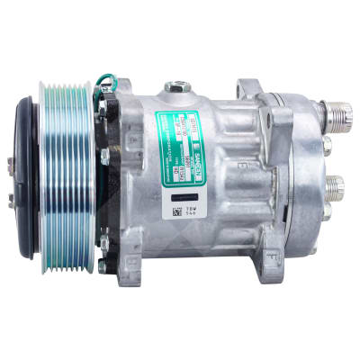 COMPRESSOR, VOLVO TRUCK, SANDEN, SD7H15, 24V, 8PV, 132MM, EAR MOUNT, REAR O-RING