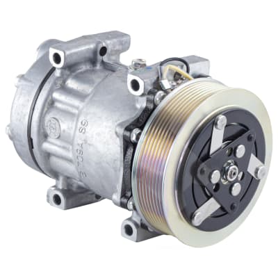 COMPRESSOR, VOLVO TRUCK, NEW, SANDEN, SD7H15, 8PV, 132MM, DIRECT MOUNT, SPECIAL REAR PAD