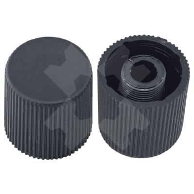 VALVE CAP, R134A, DISCHARGE, BLACK (SINGLE)