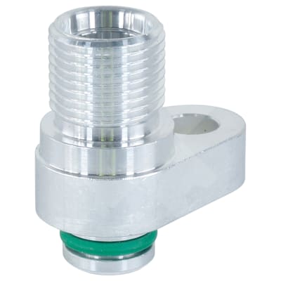 FITTING, COMPRESSOR, DENSO, #8 MIOR, R134A PAD, DISCHARGE, 15.33MM OD PAD