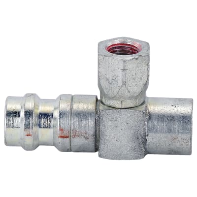 RETROFIT ADAPTOR, HIGH SIDE, R134A, 3/16 INCH FEM FLARE, 90 DEG, MALE SW PORT