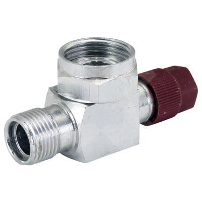 FITTING, COMPRESSOR, CONVERSION, ROTOLOC-MIO #8, SCHRADER, HORIZONTAL R134A ACCESS