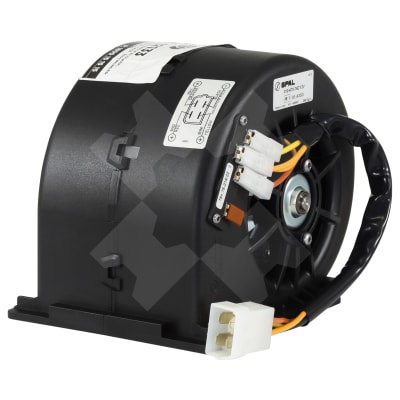 EVAPORATOR BLOWER ASSEMBLY, SINGLE, SPAL, 12V, 3-SPD, PLASTIC CASE, SIDEWINDER, 194x172mm