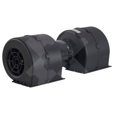 EVAPORATOR BLOWER ASSEMBLY, DUAL, SPAL, 12V 1-SPD SUITS R-6500