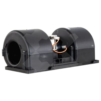 EVAPORATOR BLOWER DUAL ASSEMBLY, WITH 4-SPEED RESISTOR, 24V, VOLVO AD40D, ARTICULATED TRUCK