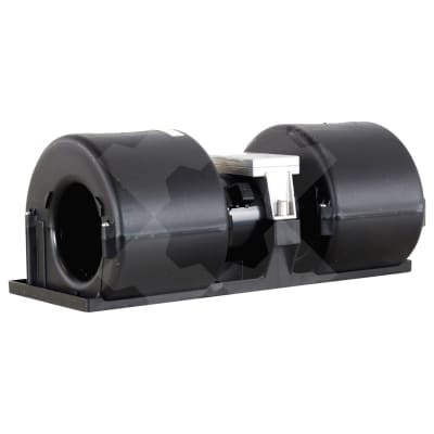 EVAPORATOR BLOWER DUAL ASSEMBLY, WITH 4-SPEED RESISTOR, 24V, VOLVO AD40D, ARTICULATED TRUCK