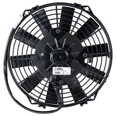 FAN, CONDENSER, SPAL, 12V, 225MM (9 INCH), PULLER, STRAIGHT BLADE, PREMIUM MOTOR