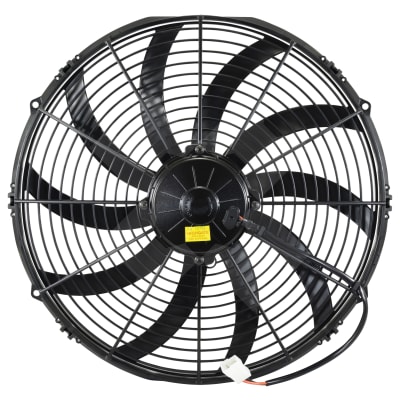 FAN, CONDENSER, SPAL, 12V, 400MM (16 INCH), PULLER, SKEW BLADE, LONG LIFE MOTOR