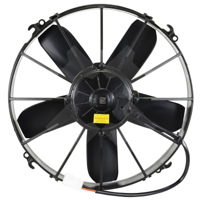 FAN, CONDENSER, SPAL, 24V, 300MM (12 INCH), PUSHER, PADDLE BLADE, LONG LIFE MOTOR, OPEN SHROUD