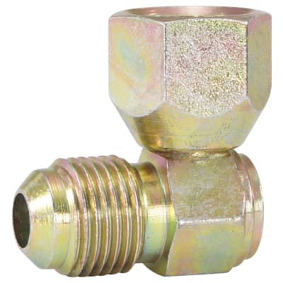 HOSE ADAPTOR, FF-MF, 90 DEG, #6-#6, STEEL, SWIVEL