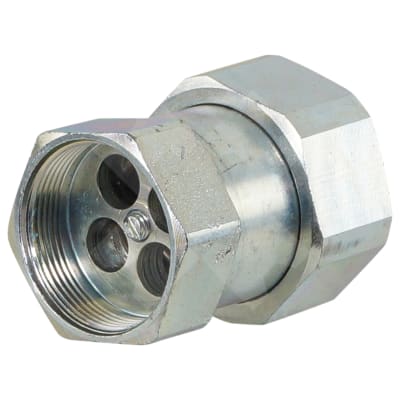 FITTING, EVAPORATOR CONNECTION #12 FEMALE COUPLER WITH HALF VALVE