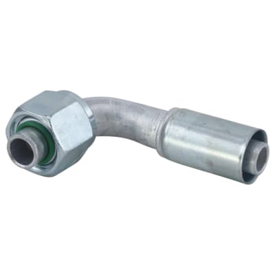 HOSE FITTING, BEADLOCK, FOR, 90 DEG, #10, ALUMINIUM, REDUCED