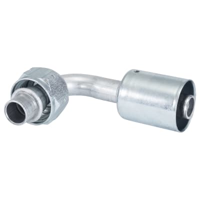 HOSE FITTING, BEADLOCK, FOR, 90 DEG, M24, #10, ALUMINIUM, STANDARD, METRIC