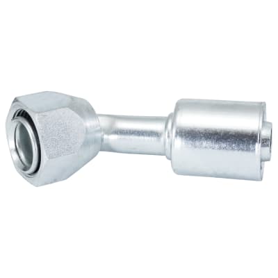HOSE FITTING, BEADLOCK, FF, 45 DEG, #12, STEEL, STANDARD