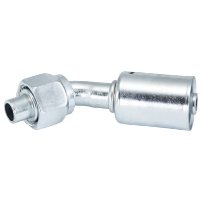 HOSE FITTING, BEADLOCK, FOR, 45 DEG, #8, STEEL, STANDARD