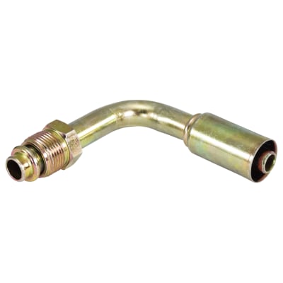 HOSE FITTING, BEADLOCK, MOR, 90 DEG, #8, STEEL, REDUCED