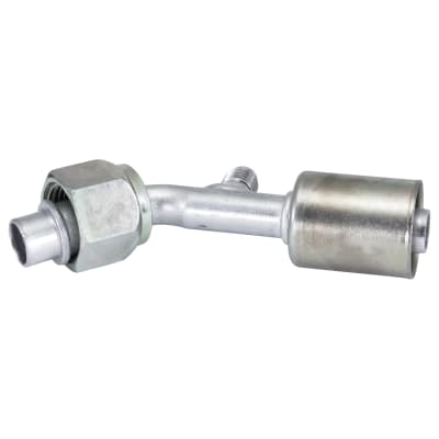HOSE FITTING, BEADLOCK, FOR, 45 DEG, #10, ALUMINIUM, STANDARD, R12 ACCESS