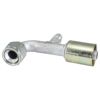 HOSE FITTING, BEADLOCK, FF, 90 DEG, #10, ALUMINIUM, STANDARD, R134A ACCESS