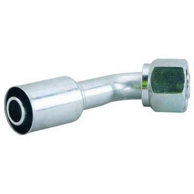 HOSE FITTING, BEADLOCK, FOR, 45 DEG, #10, #12, STEEL, REDUCED, STEP-UP