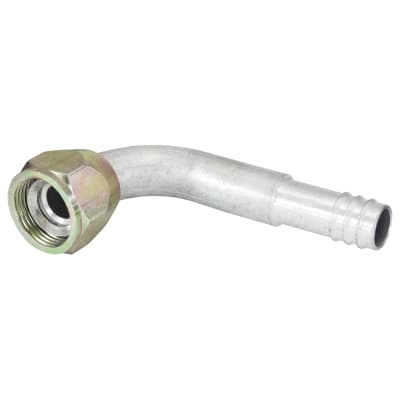 HOSE FITTING, BARB, FF, 90 DEG, #12, ALUMINIUM