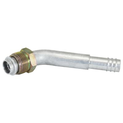 HOSE FITTING, BARB, MOR, 45 DEG, #12, ALUMINIUM